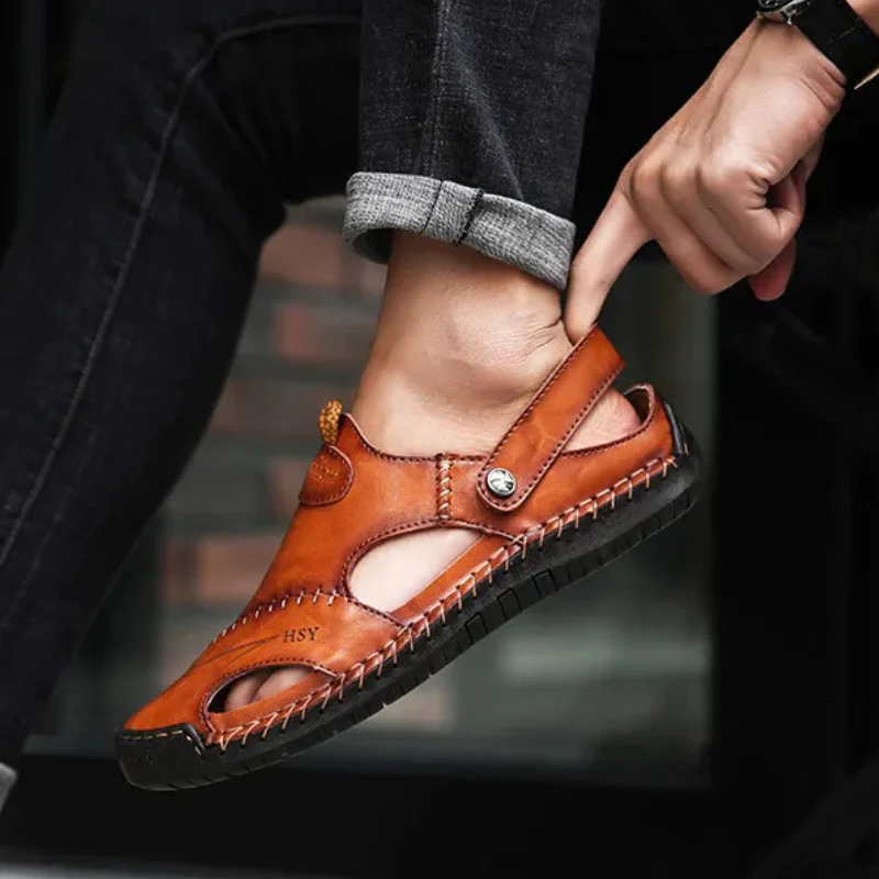 Sandales à bout rond pour homme avec bride pivotante - Image 9