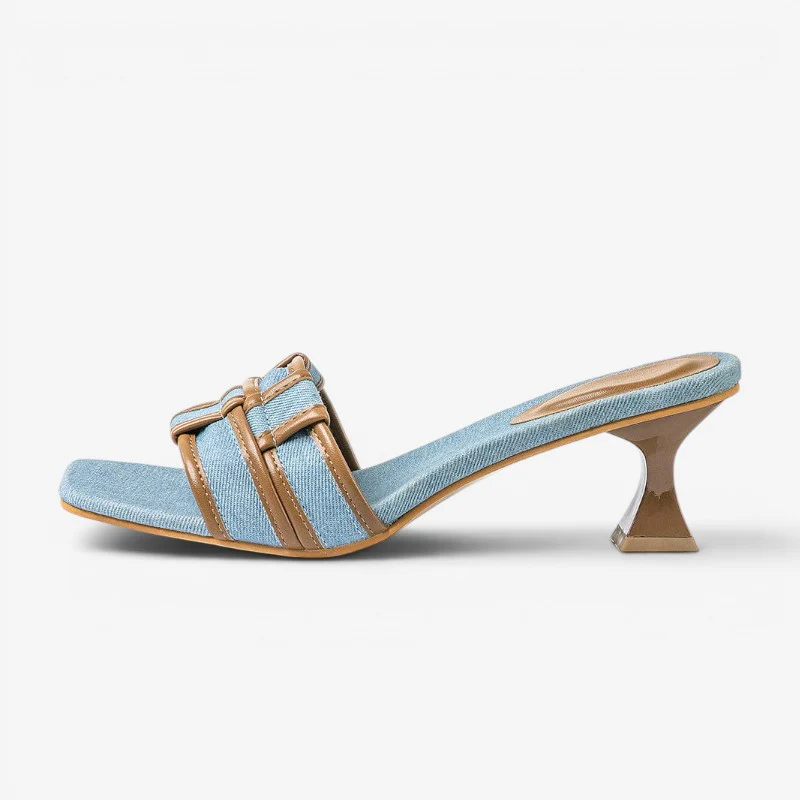 Sandales à enfiler pour femme à talon bloc