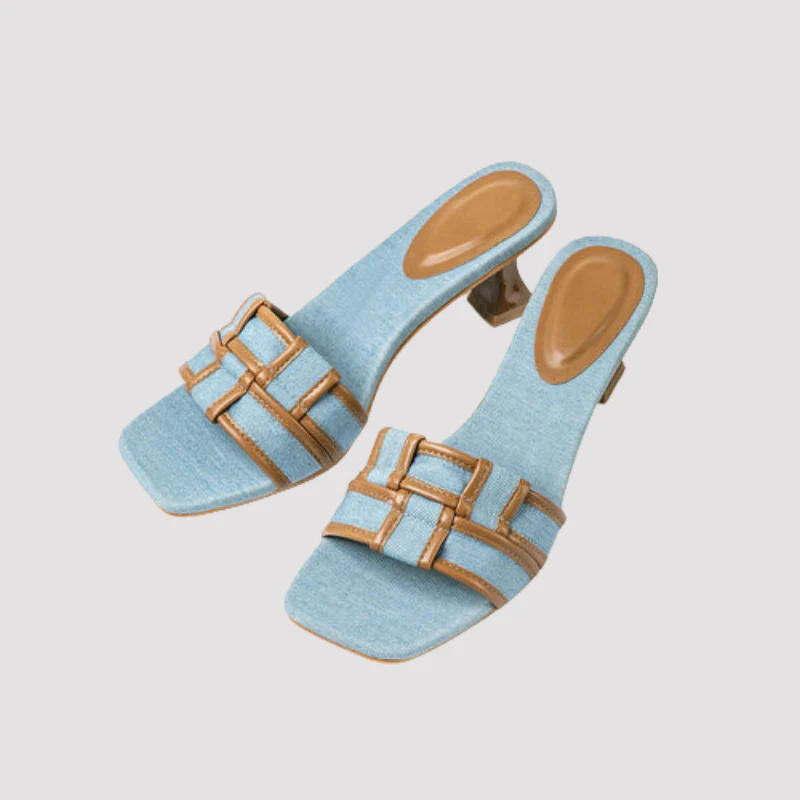 Sandales à enfiler pour femme à talon bloc - Image 3