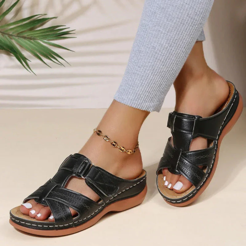 Sandales à enfiler pour femme avec bride à boucle réglable - Image 9