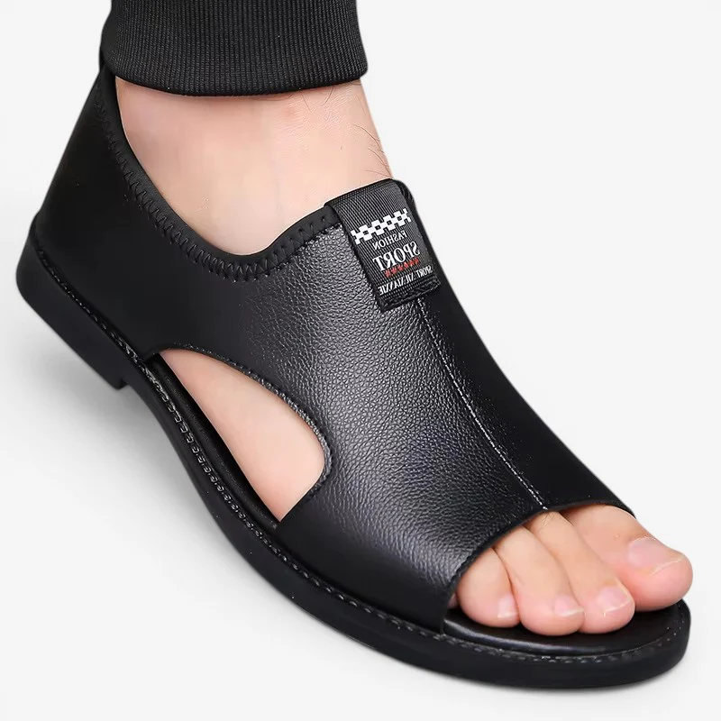 Sandales à enfiler pour homme avec bout ouvert - Image 2