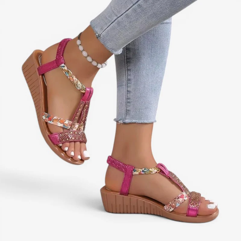 Sandales compensées pour femme avec bride à la cheville - Image 3