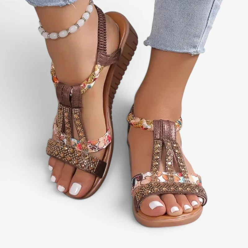 Sandales compensées pour femme avec bride à la cheville - Image 4