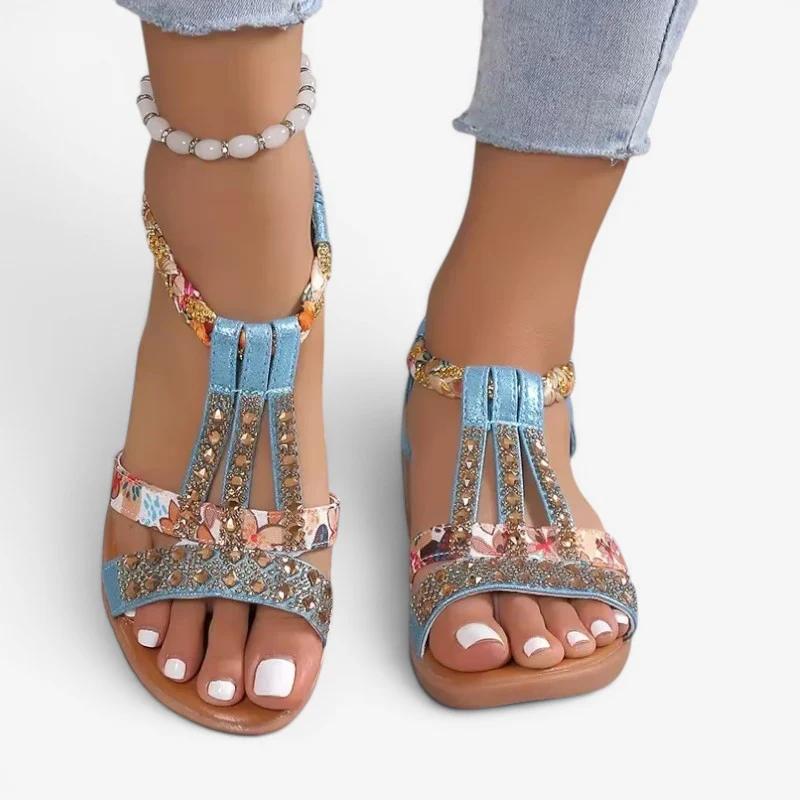 Sandales compensées pour femme avec bride à la cheville - Image 5