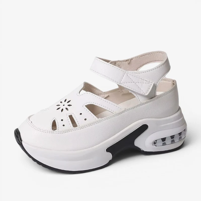 Sandales compensées pour femmes avec bride de cheville ajustable