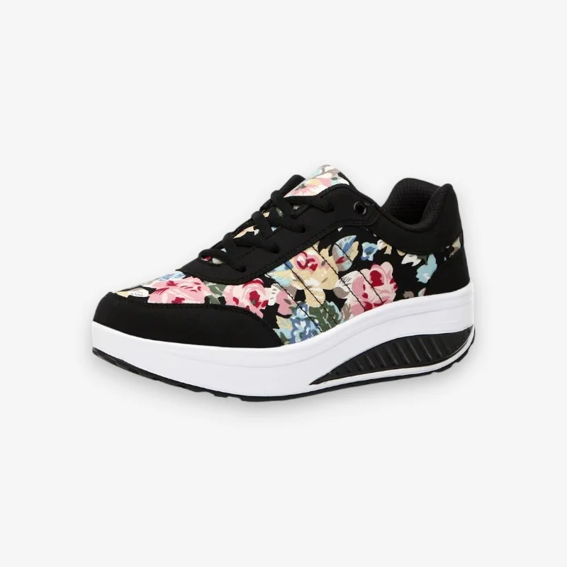 Baskets femme imprimé floral semelle coussinée - Image 2