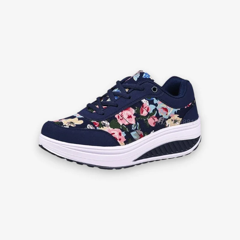 Baskets femme imprimé floral semelle coussinée - Image 4