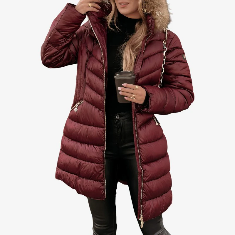 Sandra – Manteau zippé à manches longues avec poches - Image 3