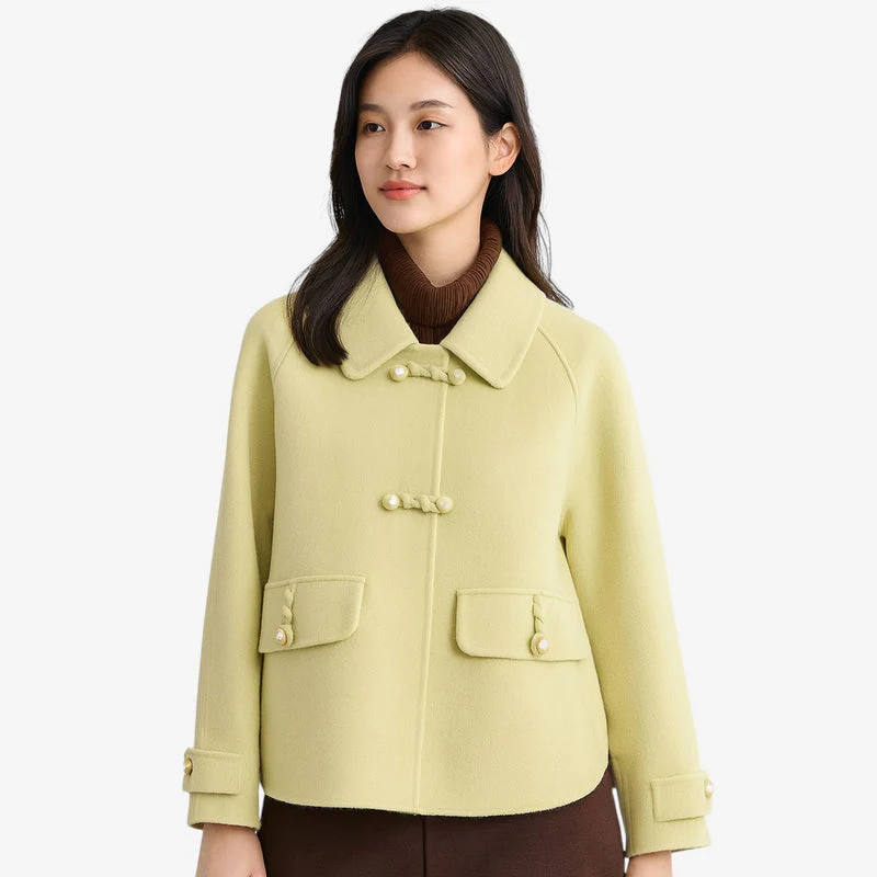Manteau femme laine double boutonnage - Image 2