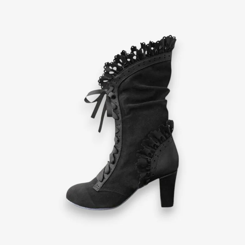 Bottines femme à talon haut avec lacets