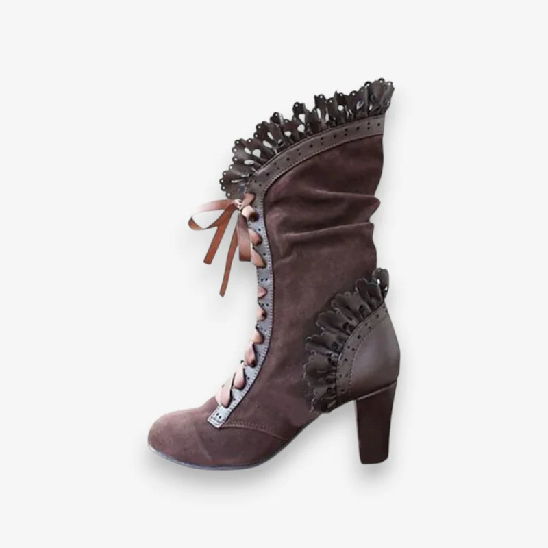 Bottines femme à talon haut avec lacets - Image 2