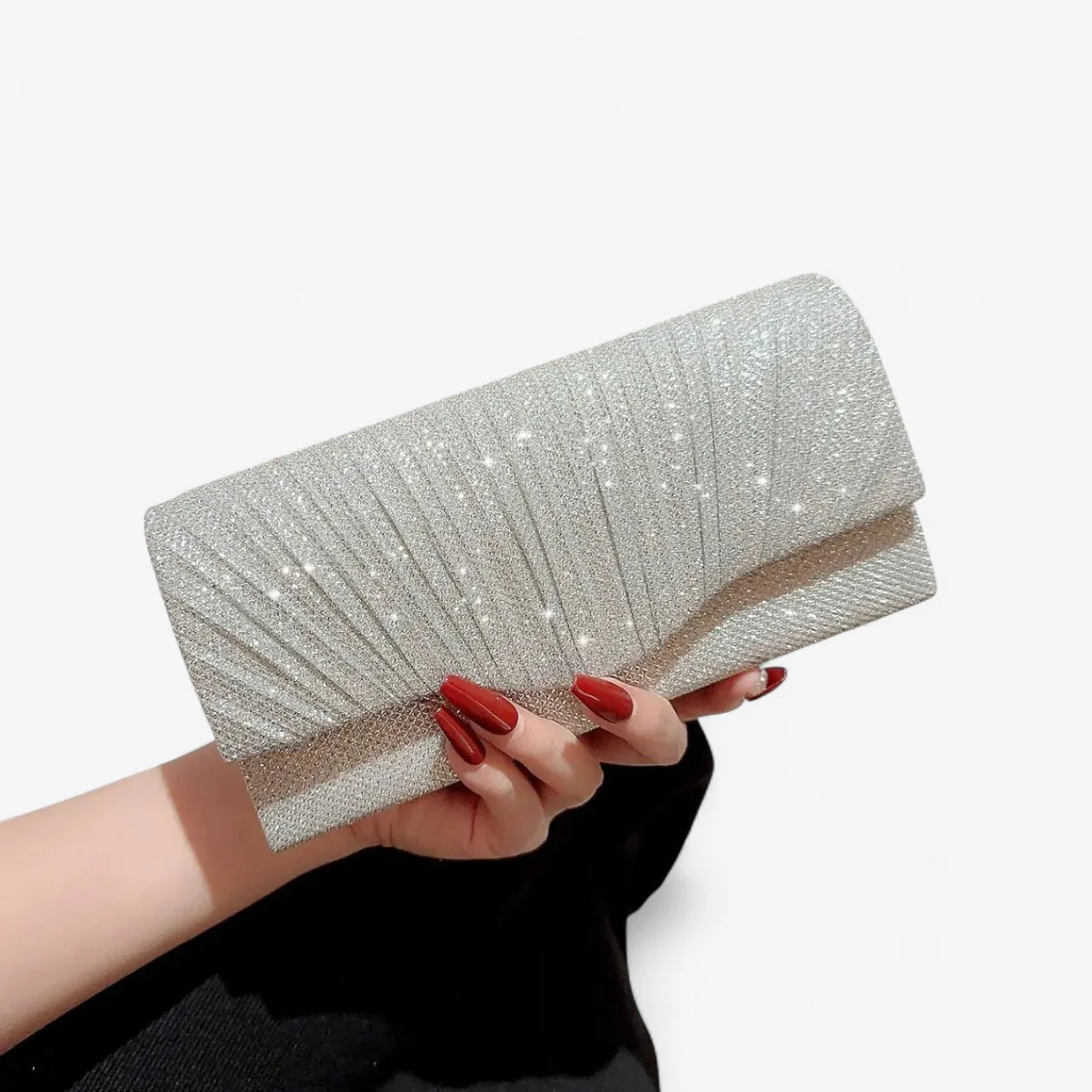 Sac à bandoulière à paillettes avec chaîne - Image 2