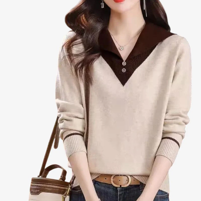Pull femme ample manches longues col rond - Image 3