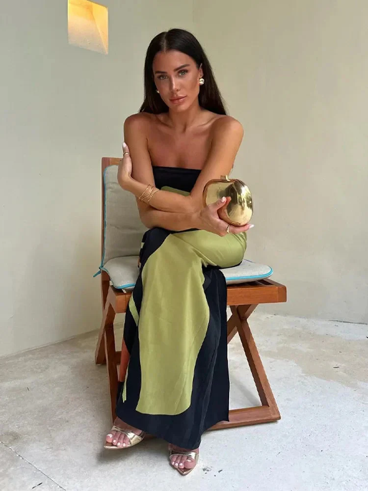 Selene - Robe sans bretelles à imprimé saisissant - Image 2
