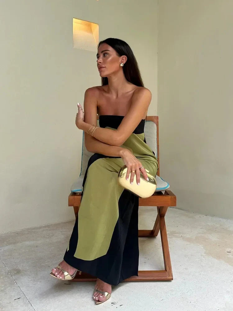 Selene - Robe sans bretelles à imprimé saisissant - Image 3