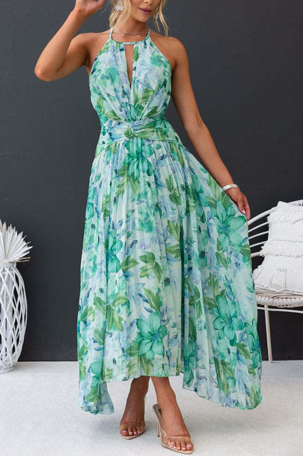 Robe Longue Moderne à Col Licou et Design Sans Manches - Image 2
