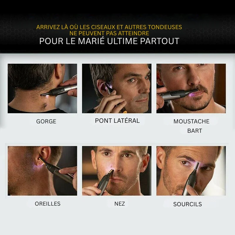 Tondeuse de Précision Ultra-Fine pour Barbe, Nez et Sourcils - Image 5