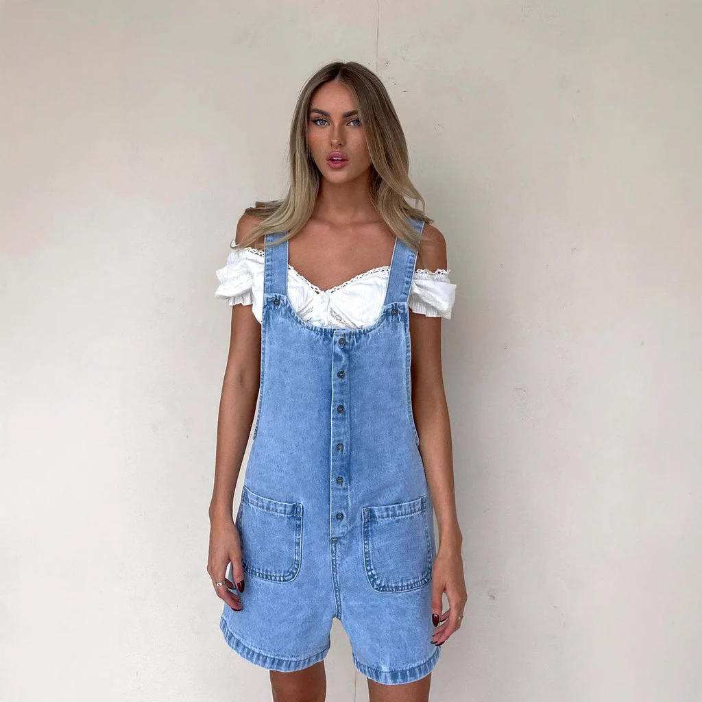 Sienna – Combinaison décontractée avec taille cintrée et patte de boutonnage classique