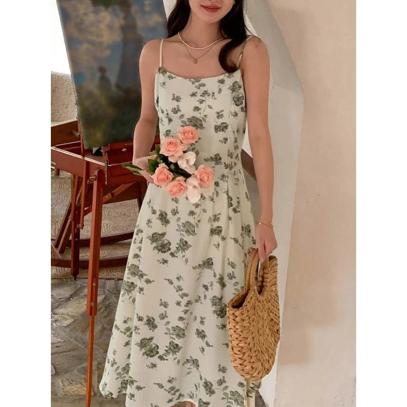 Robe Midi Sans Manches à Imprimé Floral - Image 4