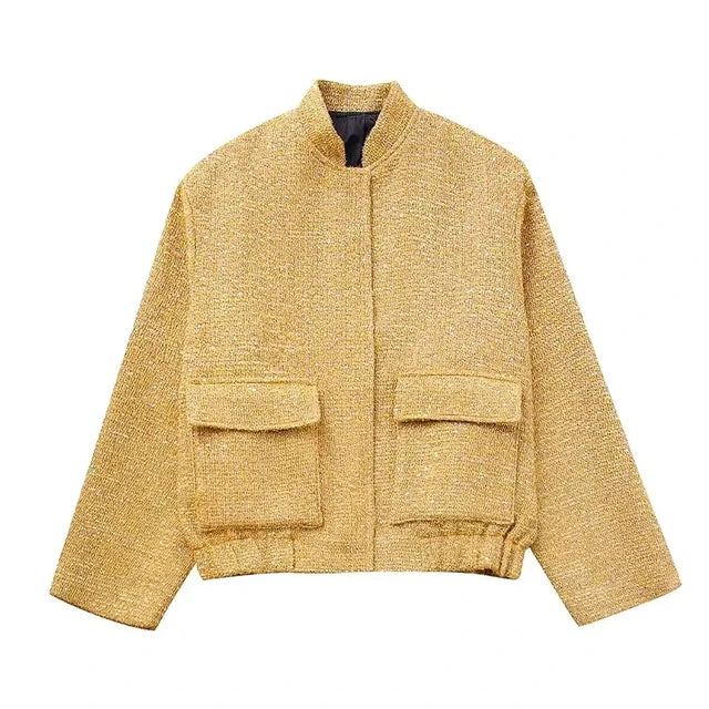 Veste bomber femme manches longues col montant - Image 5