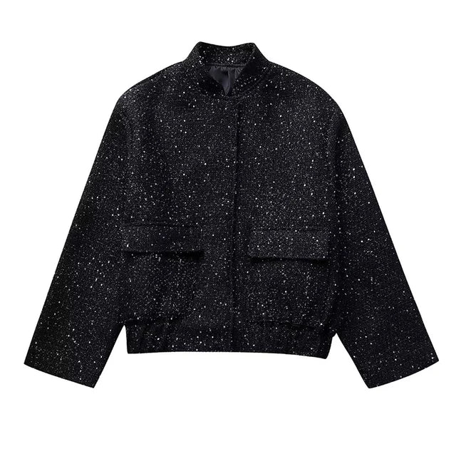 Veste bomber femme manches longues col montant - Image 6