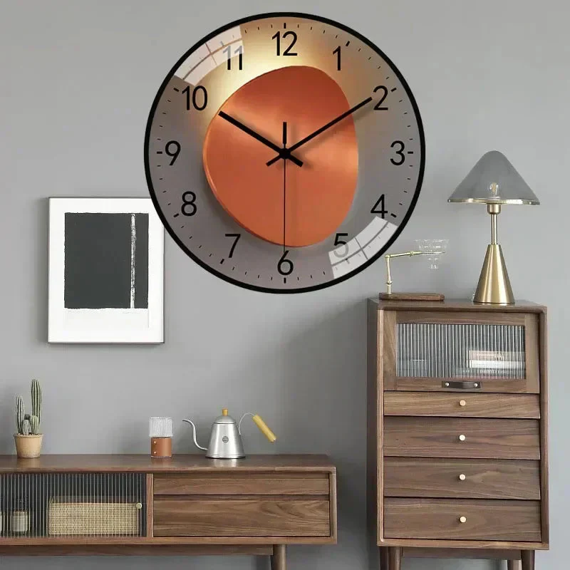 Horloge Murale Numérique Silencieuse aux Formes Arrondies Classiques - Image 6