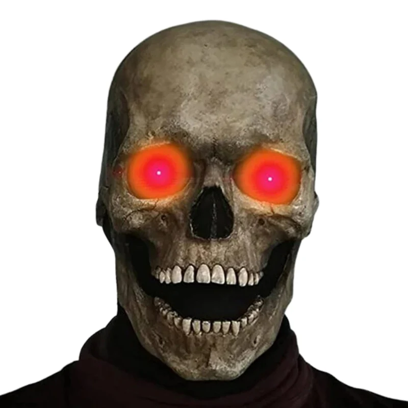 Masque Intégral en Latex avec Yeux Lumineux