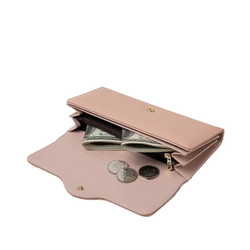 Portefeuille pliable avec fermeture éclair + poche téléphone - Image 6