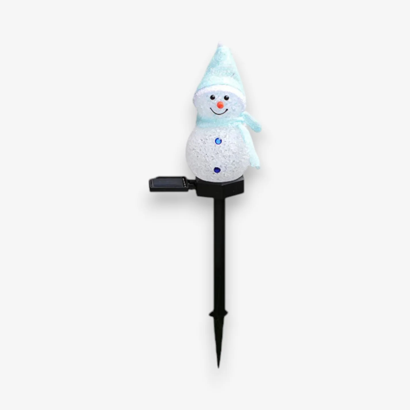 Décoration lumineuse solaire bonhomme de neige pour extérieur - Image 3