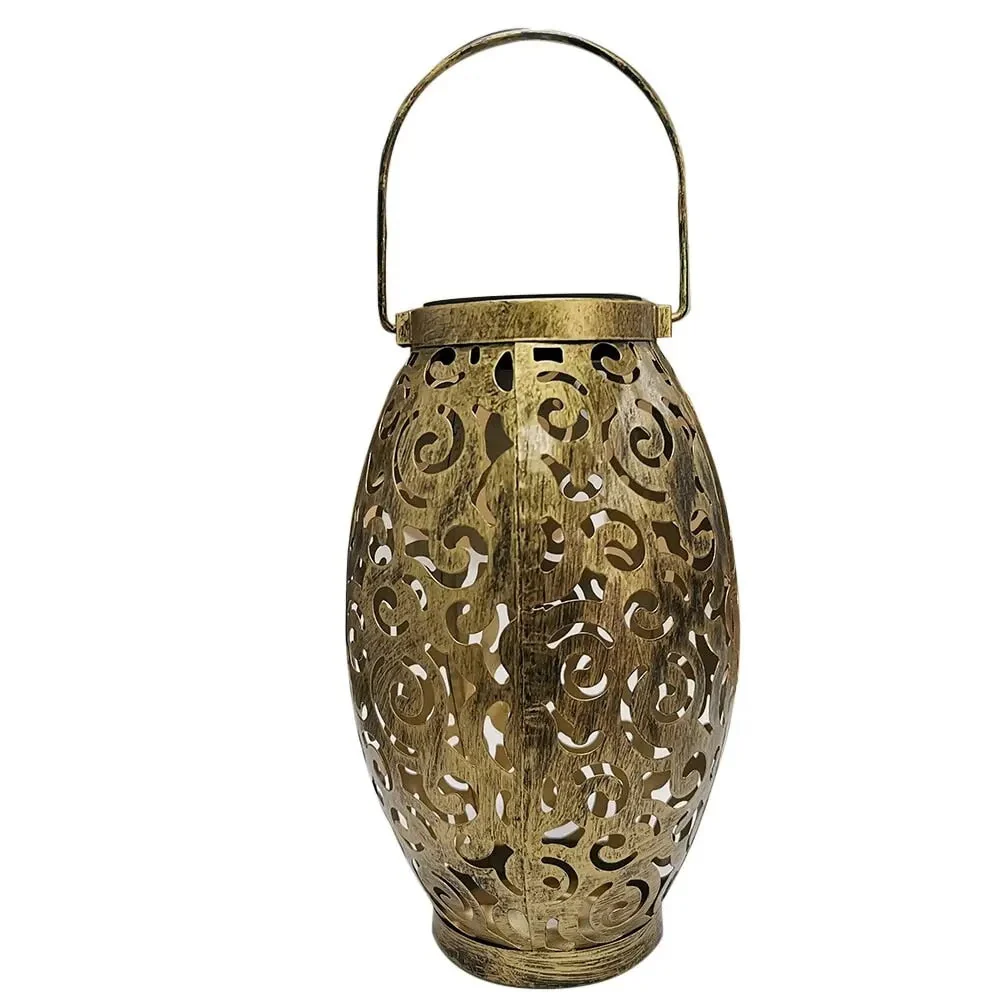 Lanterne solaire LED extérieure lumière chaude