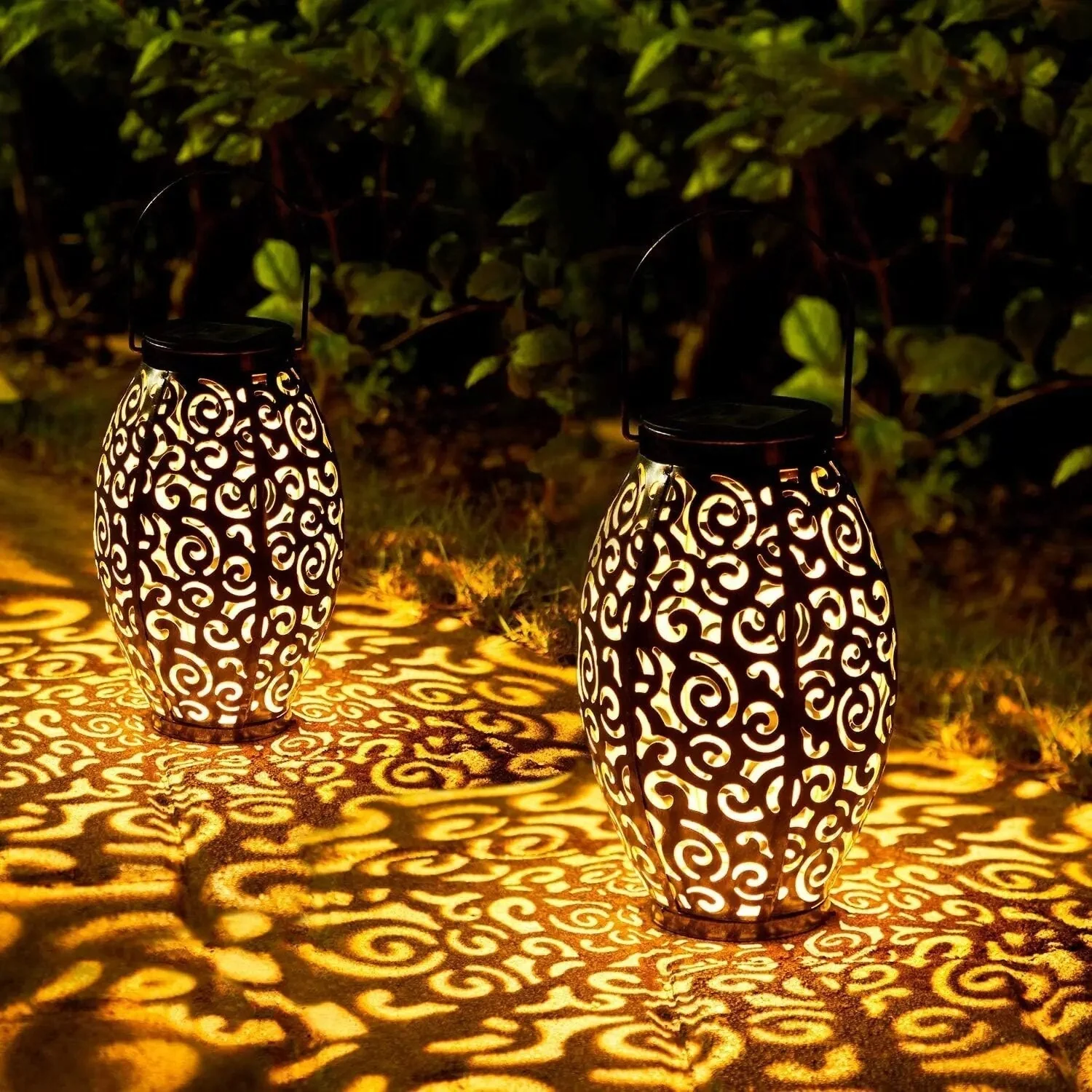 Lanterne solaire LED extérieure lumière chaude - Image 3