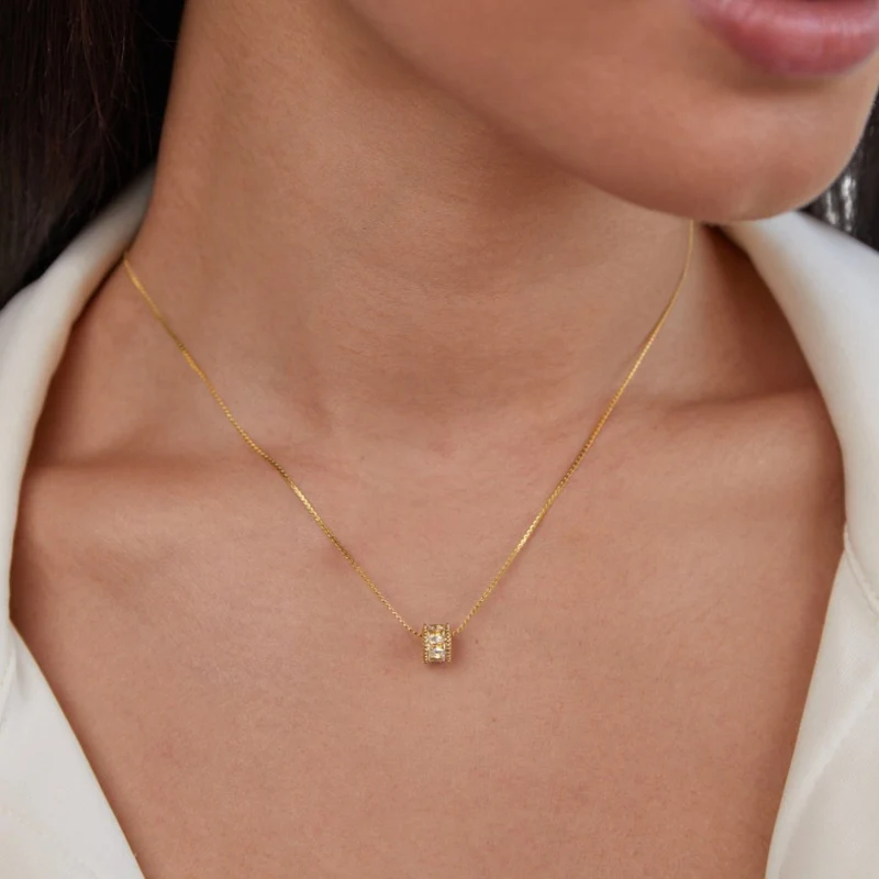 Parure bijoux Sophia créoles + collier pendentif - Image 9