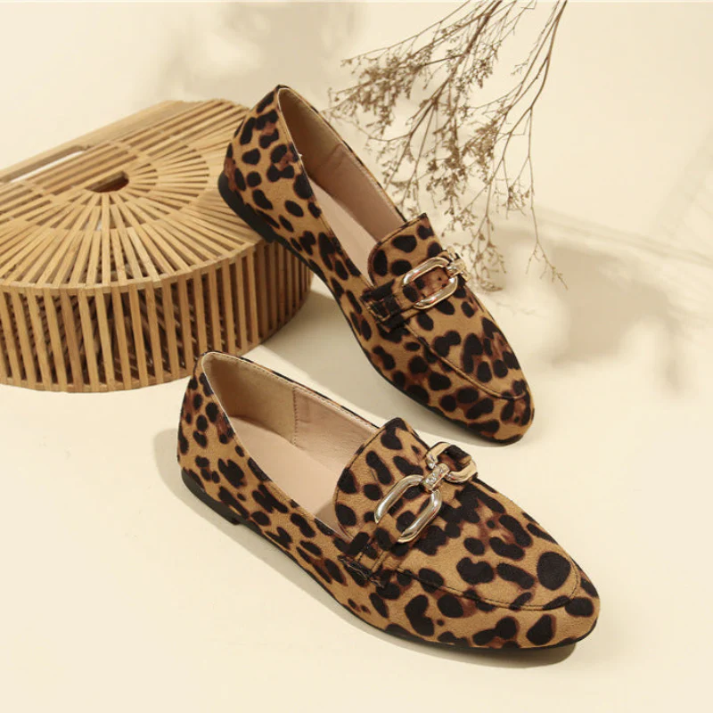 Sophia – Chaussures à Motif Léopard à Enfiler avec Bout Rond - Image 4