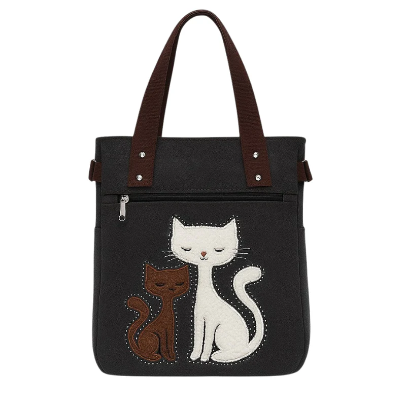 Sac fourre-tout Sophia avec imprimé chat