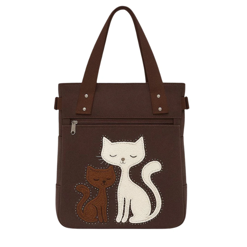 Sac fourre-tout Sophia avec imprimé chat - Image 5