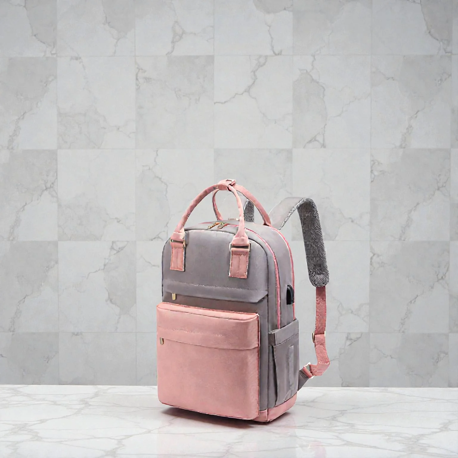 Sac à dos avec port USB et compartiments organisés - Image 6