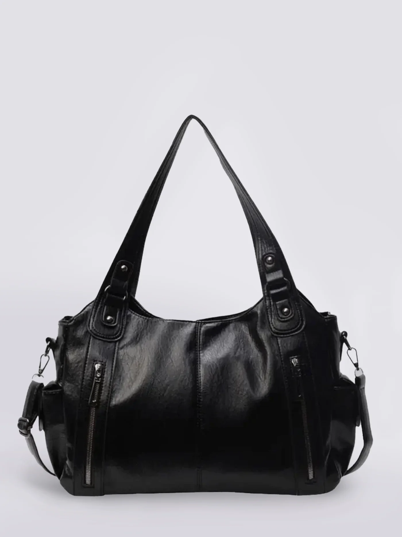 Sac à main femme structuré à poches zippées - Image 14