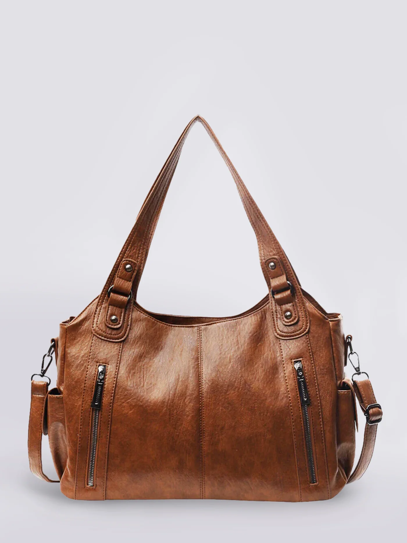 Sac à main femme structuré à poches zippées - Image 16