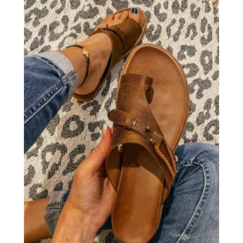 Sandales femme bout ouvert boucle réglable
