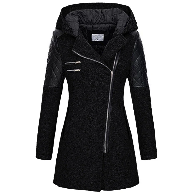 Manteau d’hiver femme zip diagonale