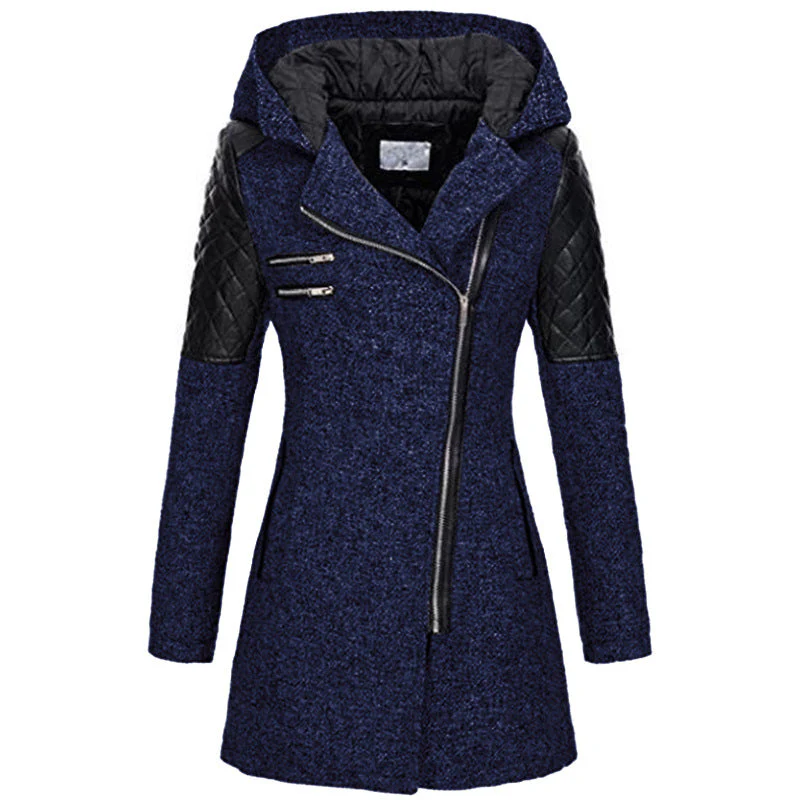 Manteau d’hiver femme zip diagonale - Image 4
