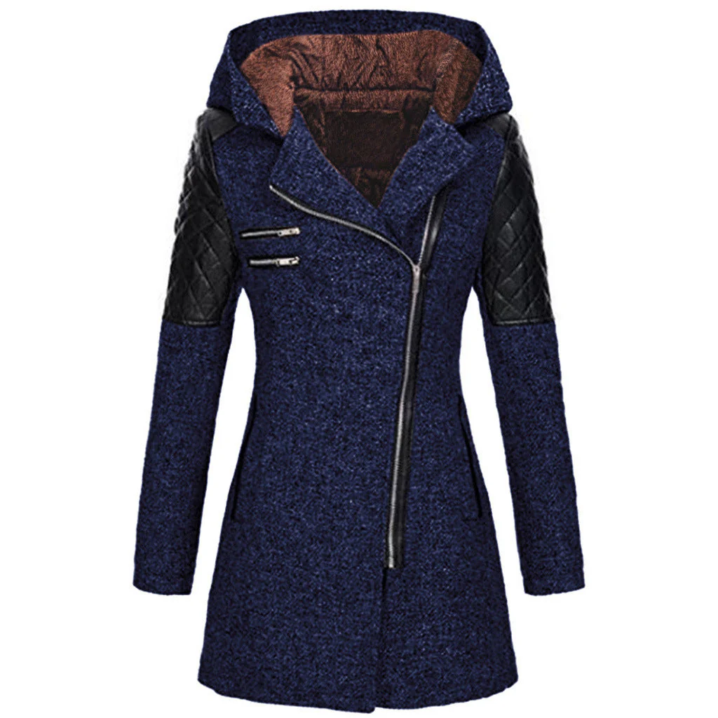 Manteau d’hiver femme zip diagonale - Image 9