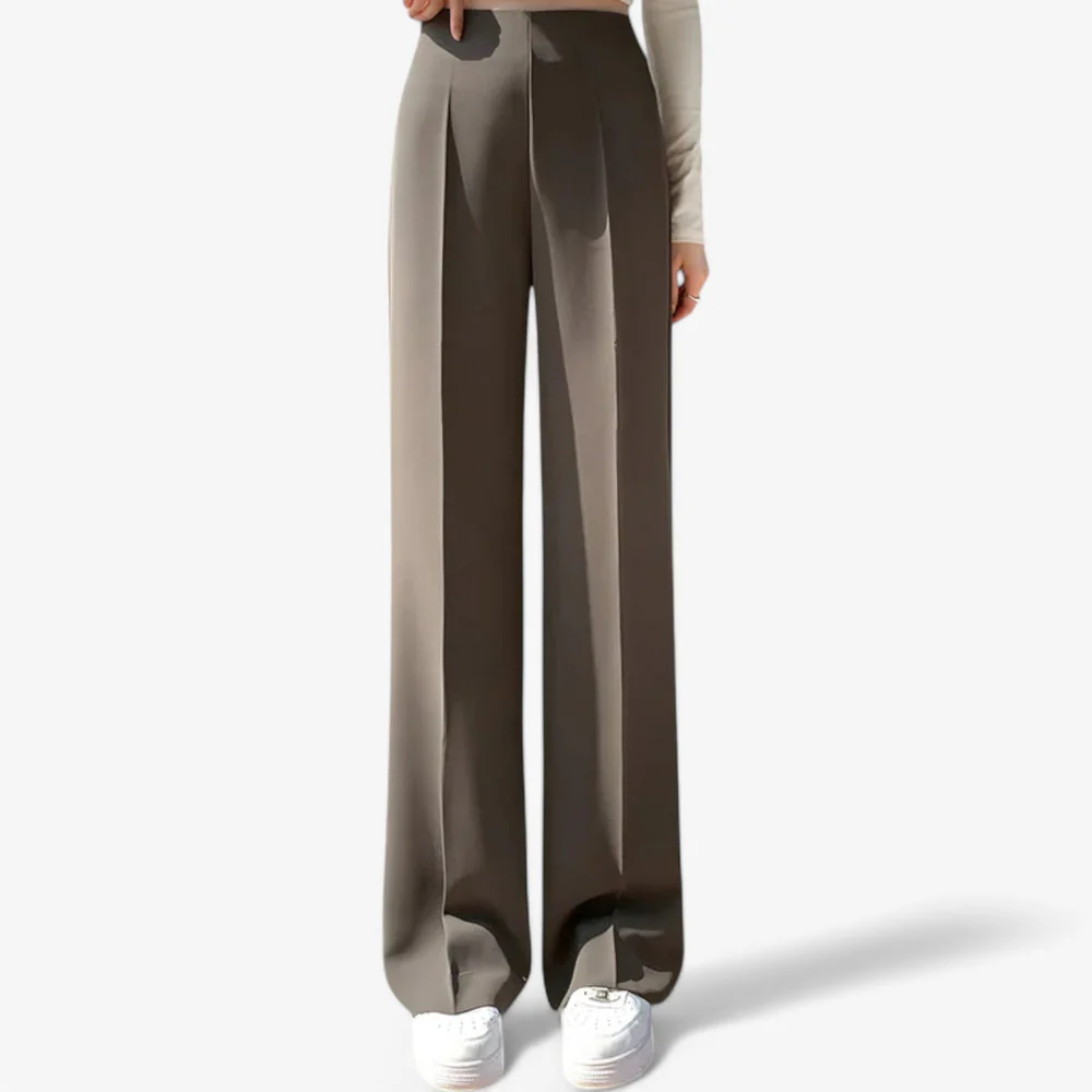 Pantalon plissé taille haute femme - Image 3