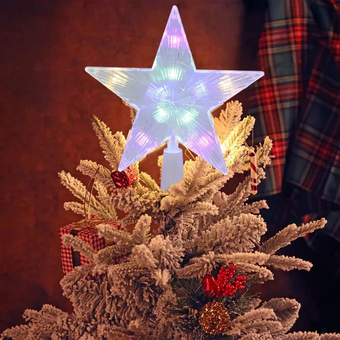 Étoile LED cime de sapin Noël à lueur douce scintillante - Image 3