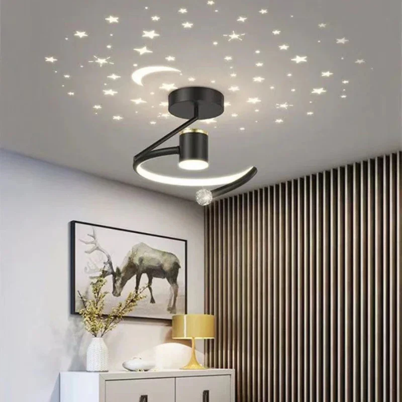 Plafonnier LED motif ciel étoilé design plat - Image 6