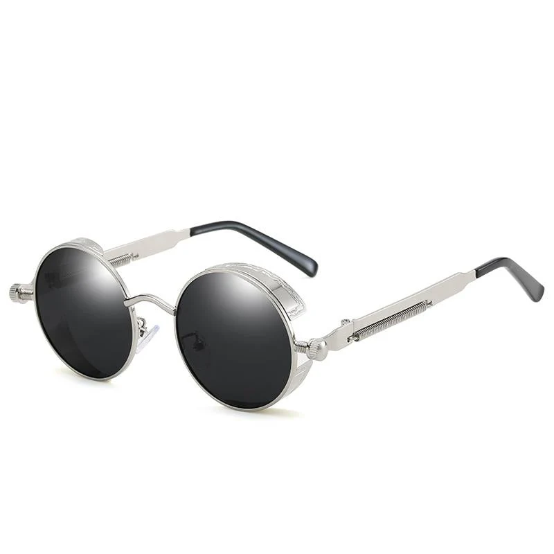 Lunettes de soleil steampunk rondes rétro - Image 5
