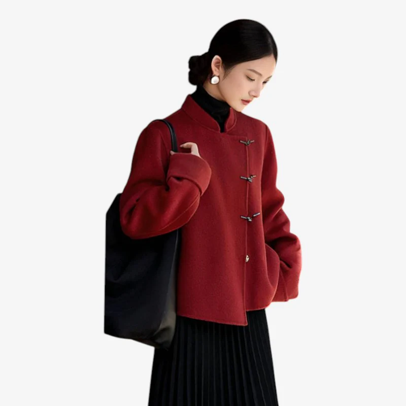 Stella – Veste à manches longues avec col montant et boutons - Image 2