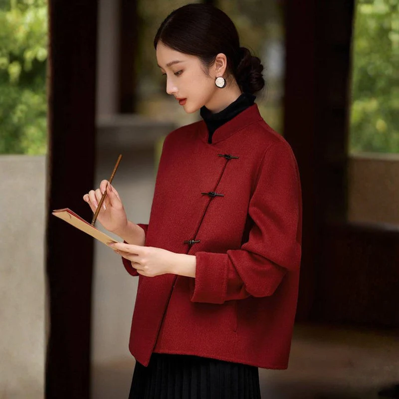 Stella – Veste à manches longues avec col montant et boutons - Image 3
