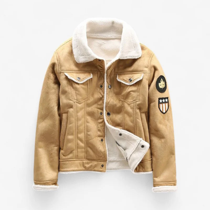 Veste homme doublée en polaire manches longues avec poches