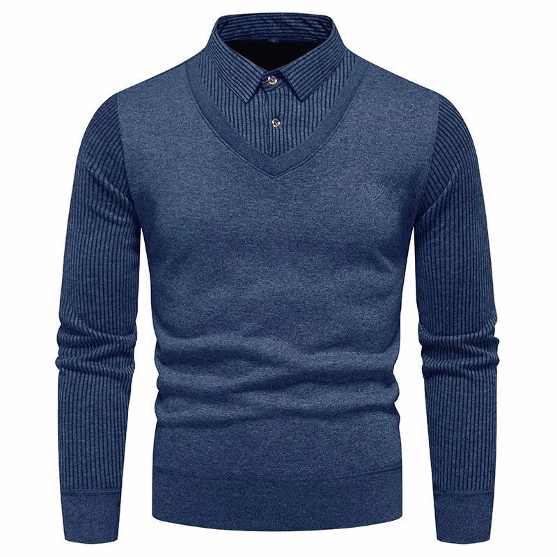 Chemise pull homme en deux pièces design